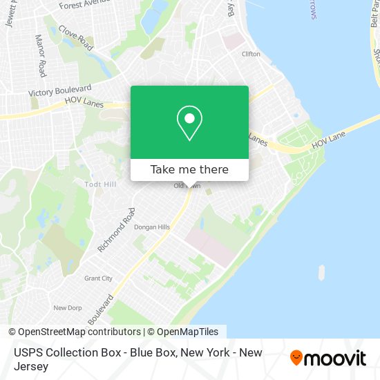 Mapa de USPS Collection Box - Blue Box