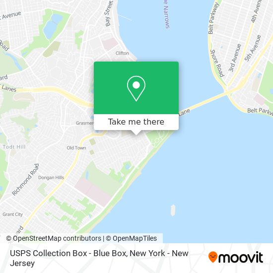 Mapa de USPS Collection Box - Blue Box