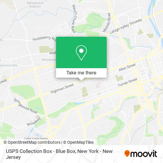 USPS Collection Box - Blue Box map