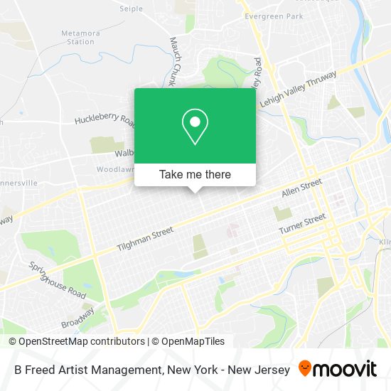 B Freed Artist Management map