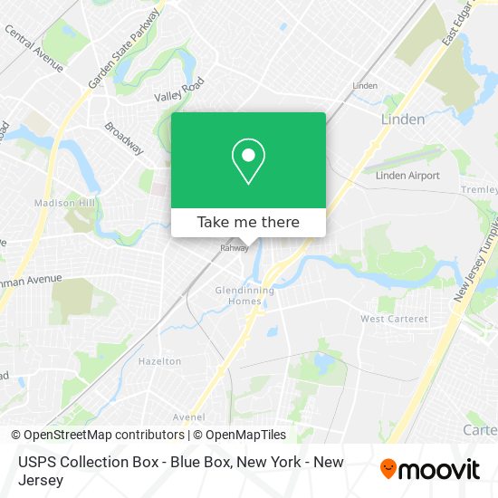 USPS Collection Box - Blue Box map