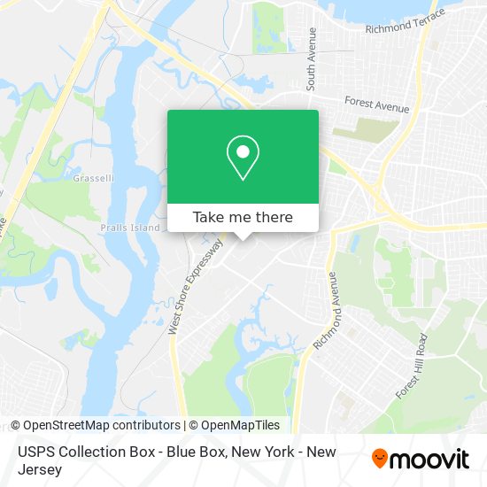 USPS Collection Box - Blue Box map