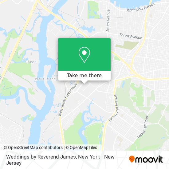 Weddings by Reverend James map