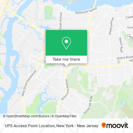 UPS Access Point Location map