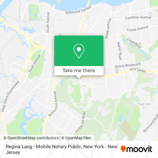 Regina Lang - Mobile Notary Public map