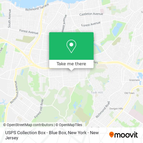 USPS Collection Box - Blue Box map