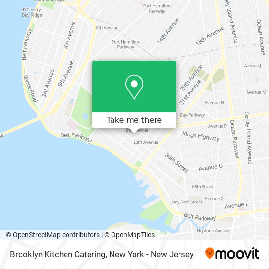 Brooklyn Kitchen Catering map