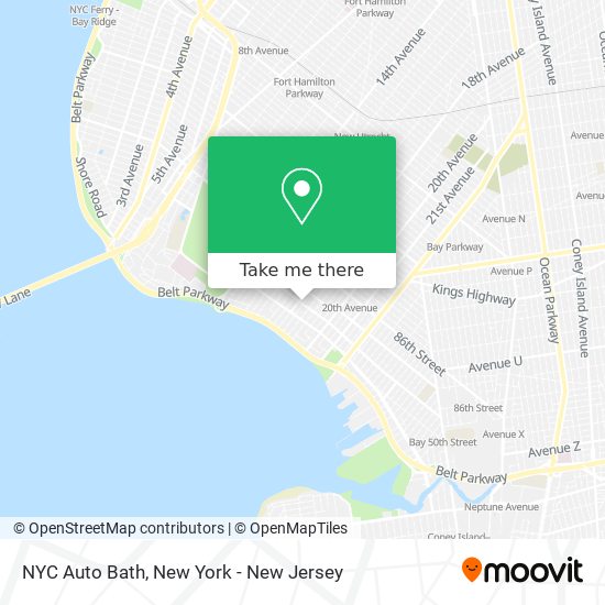 Mapa de NYC Auto Bath