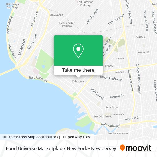 Mapa de Food Universe Marketplace