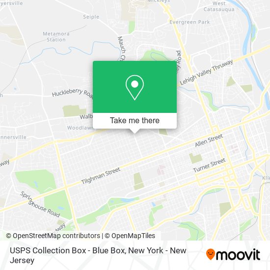 USPS Collection Box - Blue Box map