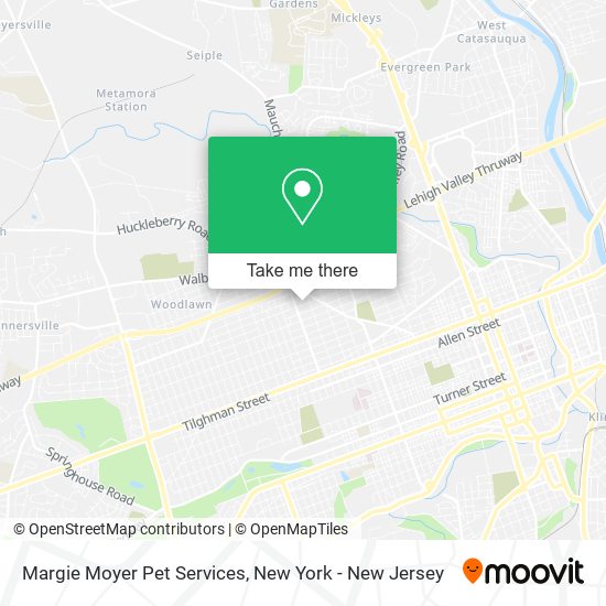 Margie Moyer Pet Services map