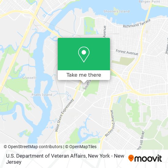 U.S. Department of Veteran Affairs map