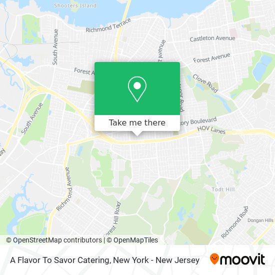 A Flavor To Savor Catering map