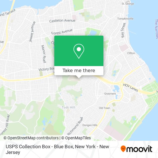 USPS Collection Box - Blue Box map