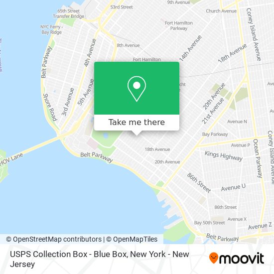 USPS Collection Box - Blue Box map