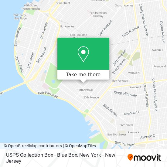 USPS Collection Box - Blue Box map