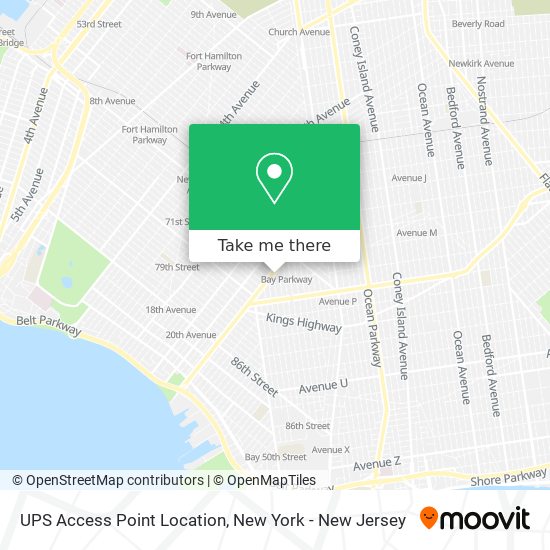 UPS Access Point Location map