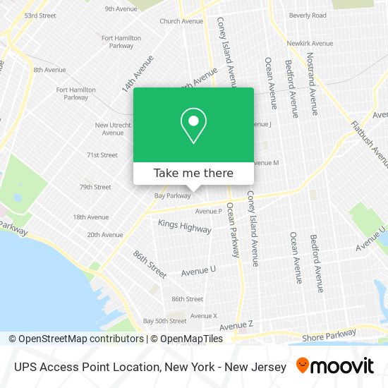 UPS Access Point Location map