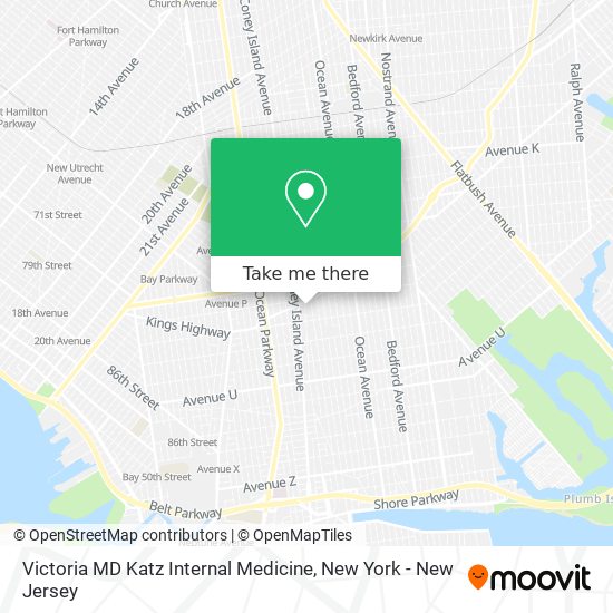Mapa de Victoria MD Katz Internal Medicine