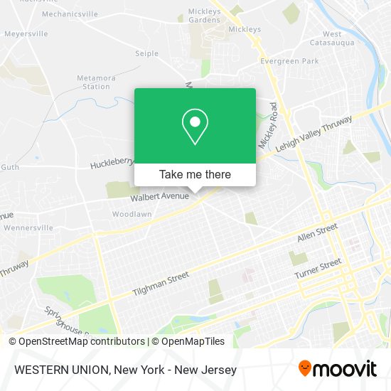 WESTERN UNION map