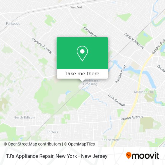 Mapa de TJ's Appliance Repair