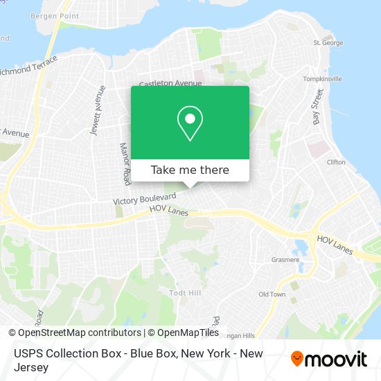 USPS Collection Box - Blue Box map