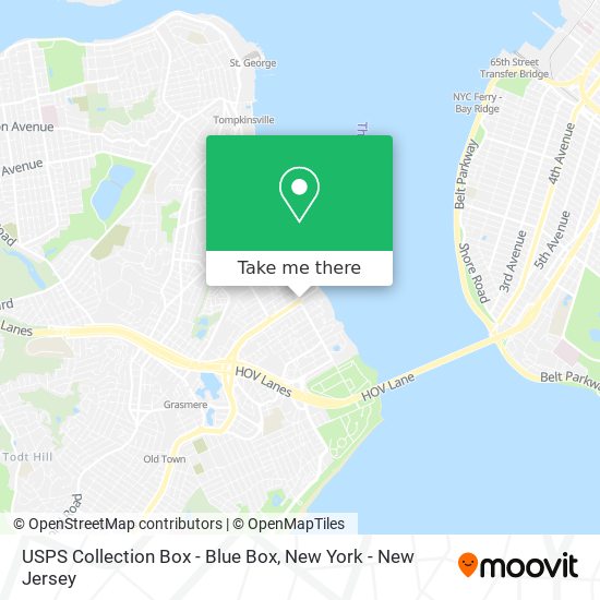 USPS Collection Box - Blue Box map