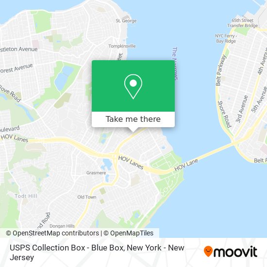 Mapa de USPS Collection Box - Blue Box