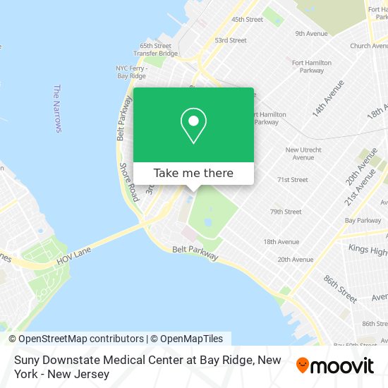 Suny Downstate Medical Center at Bay Ridge map