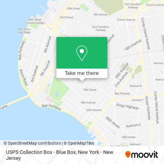 USPS Collection Box - Blue Box map