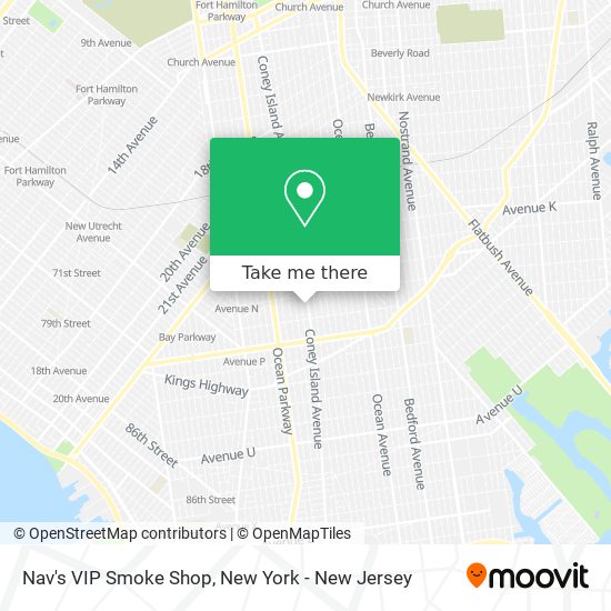 Nav's VIP Smoke Shop map