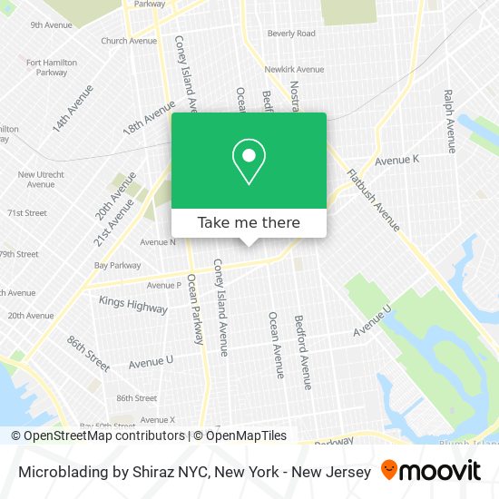 Microblading by Shiraz NYC map