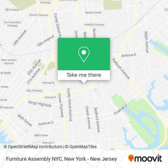 Mapa de Furniture Assembly NYC