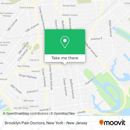 Brooklyn Pain Doctors map