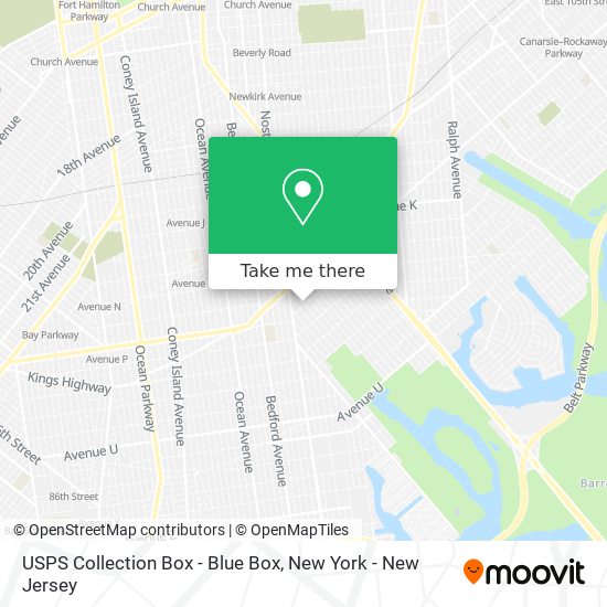 USPS Collection Box - Blue Box map