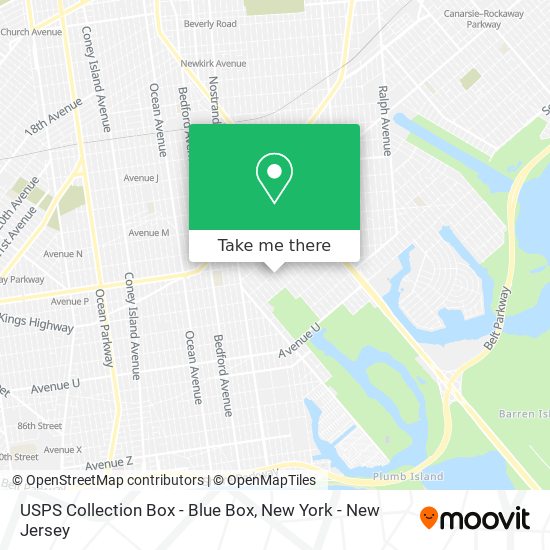 Mapa de USPS Collection Box - Blue Box