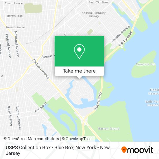 Mapa de USPS Collection Box - Blue Box