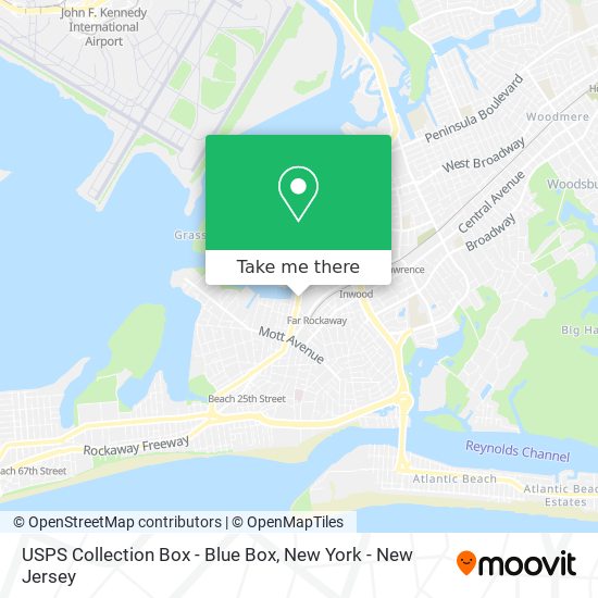 USPS Collection Box - Blue Box map