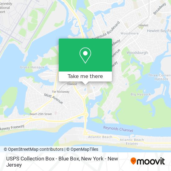 Mapa de USPS Collection Box - Blue Box