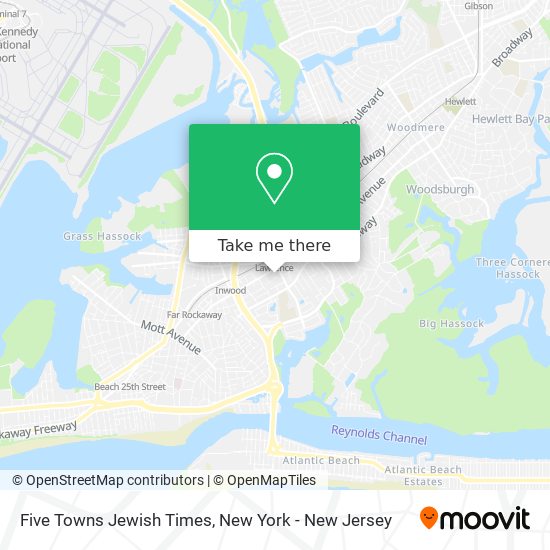 Five Towns Jewish Times map
