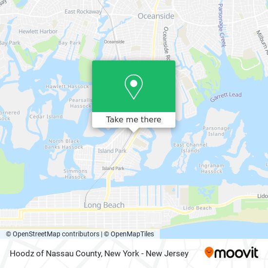 Hoodz of Nassau County map