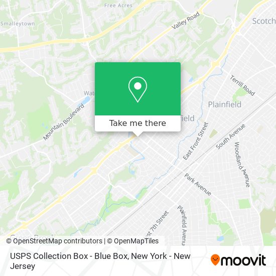 USPS Collection Box - Blue Box map