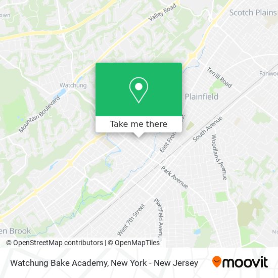 Mapa de Watchung Bake Academy