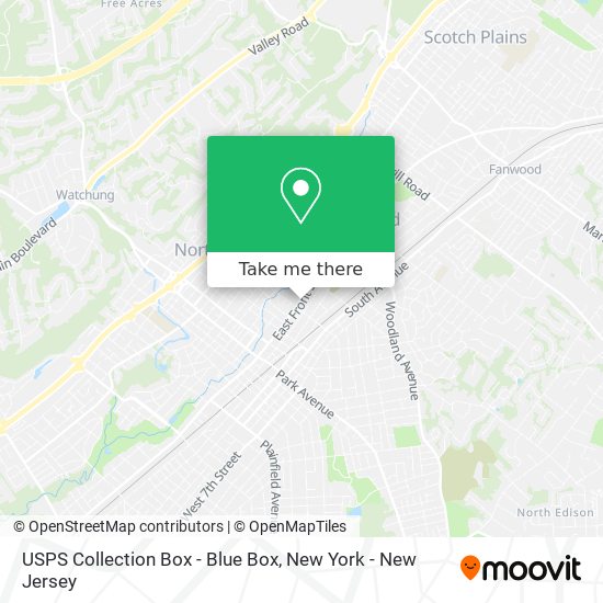 USPS Collection Box - Blue Box map