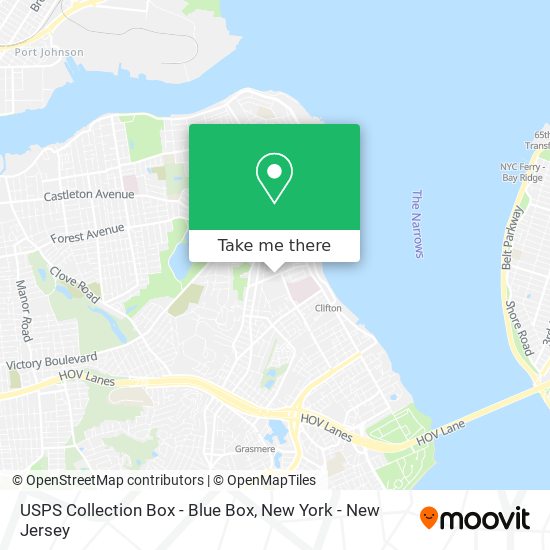 USPS Collection Box - Blue Box map