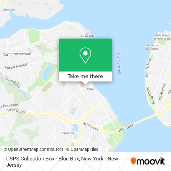 USPS Collection Box - Blue Box map