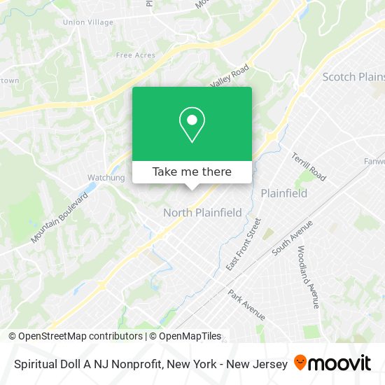 Mapa de Spiritual Doll A NJ Nonprofit