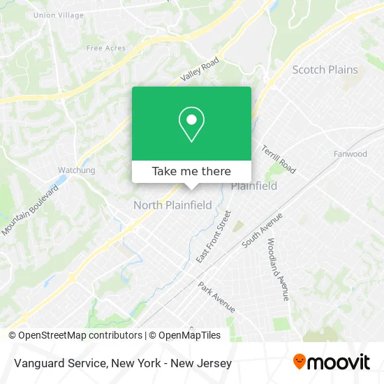 Vanguard Service map