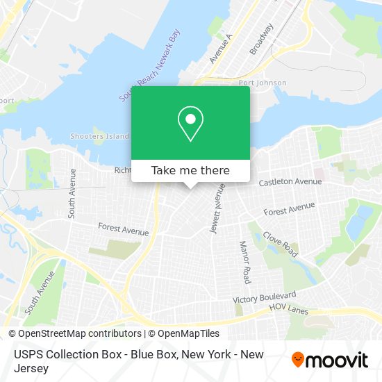 USPS Collection Box - Blue Box map