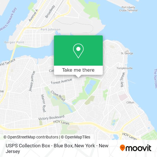 USPS Collection Box - Blue Box map